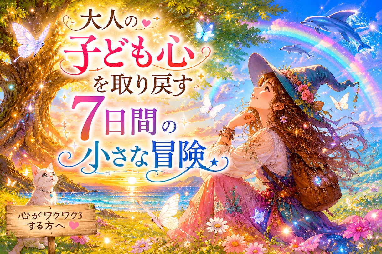 大人の子ども心を取り戻す7日間の冒険をお届けします 忘れていたワクワクと希望を思い出し、本来の自分に戻る小さな旅 イメージ1