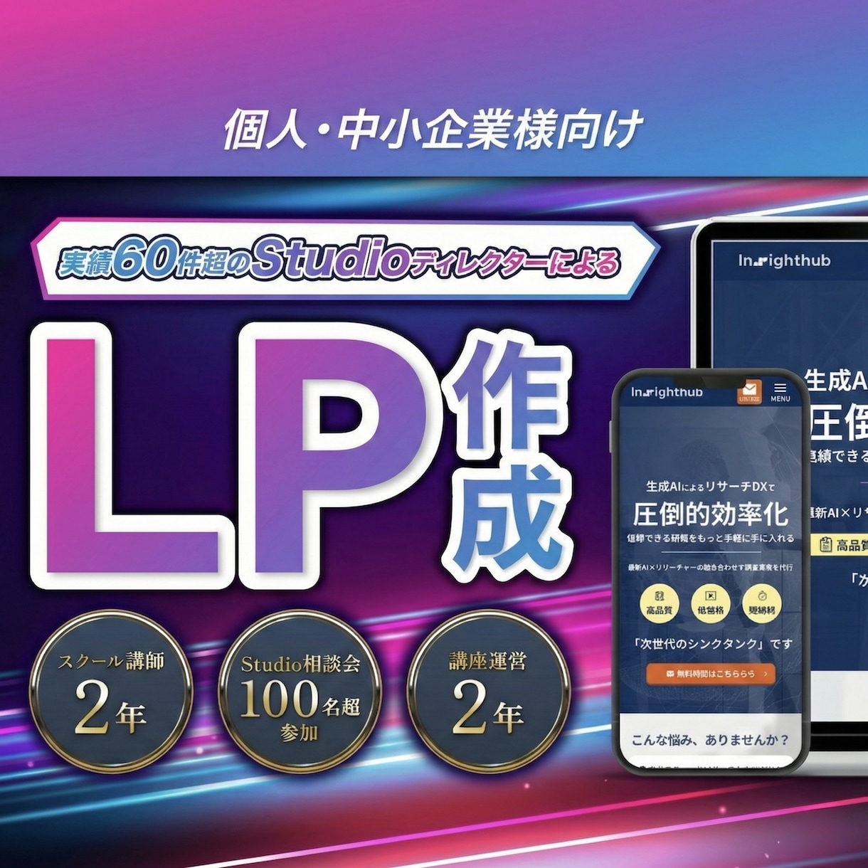 実績65件｜売上UPするLPを作成します SEO対策／スマホ対応／正確なマークアップ／Google連携 イメージ1