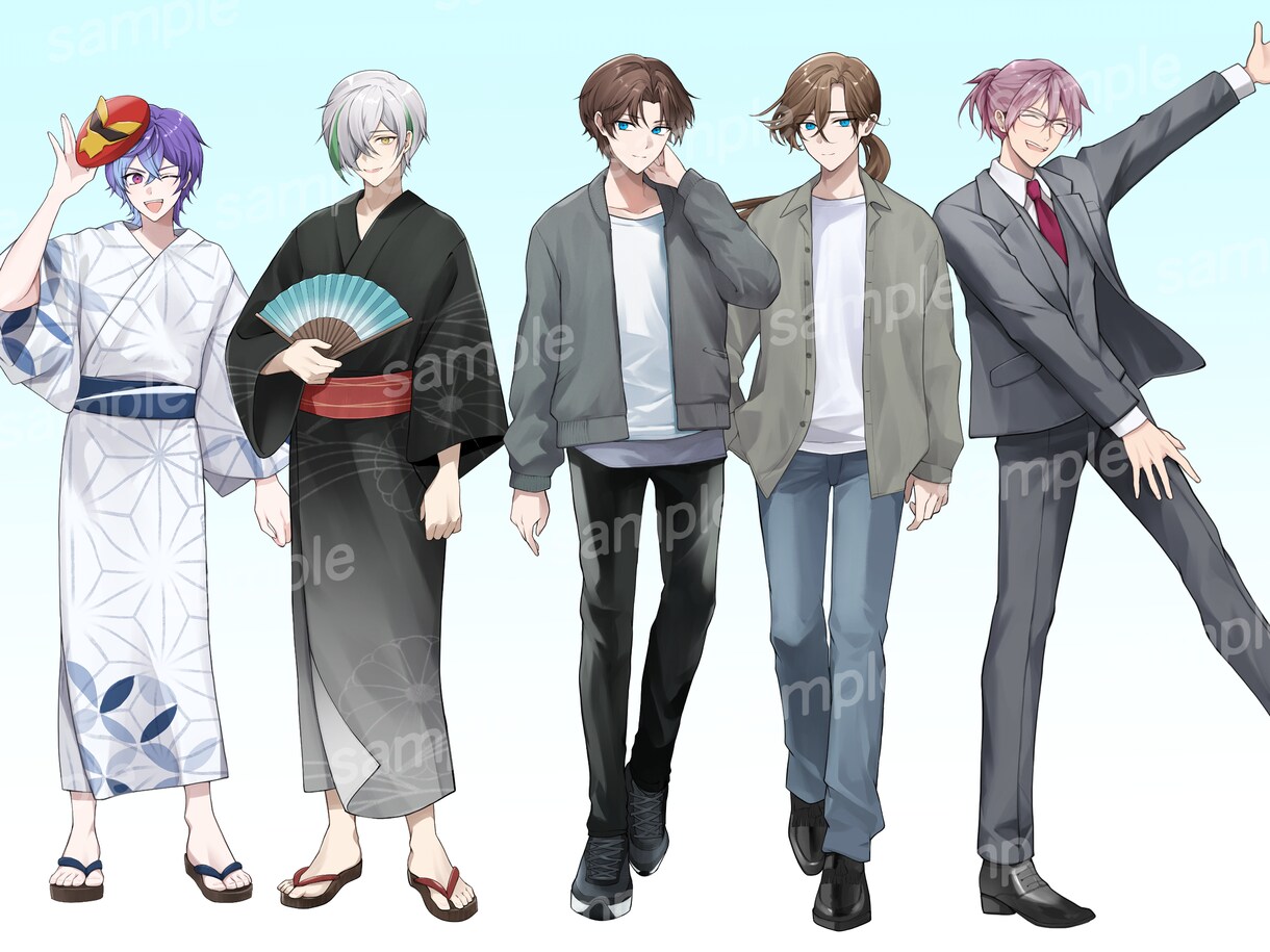 TRPG/配信用キャラクター立ち絵描きます 男性・女性キャラともに魅力的なキャラクターを丁寧に仕上げます イメージ3