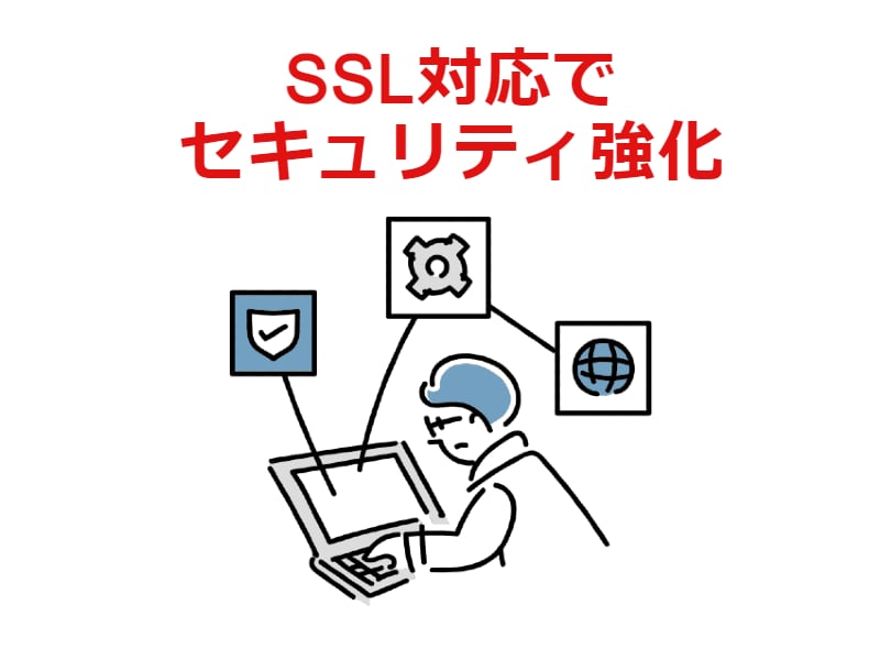 ホームページのSSL対応を行います ホームページのSSL対応でセキュリティ性の高いサイトに！ イメージ1