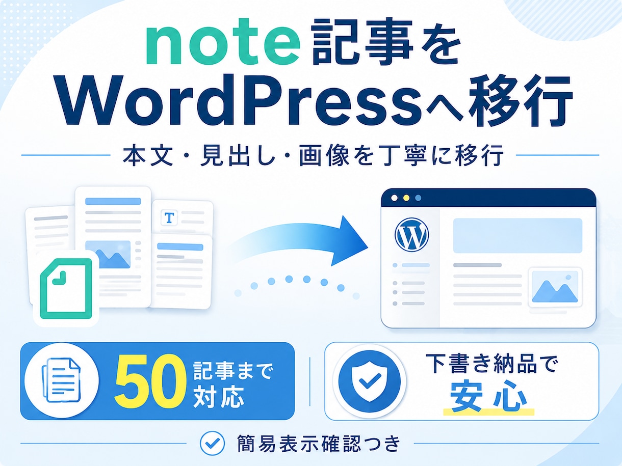 note記事をWordPressへ移行しますます 本文・見出し・画像まで下書き移行 イメージ1