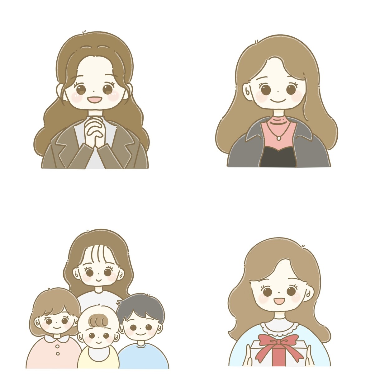ゆるくてかわいい柔らかい色合いのアイコン描きます 柔らかくて優しい色合いの手描き風イラストです。 イメージ2