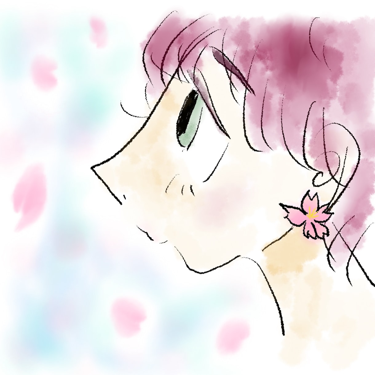 オトナ可愛い！横顔のアイコン描きます よくある正面顔よりも意外と目立つ、横顔アイコンを描きます。 イメージ2