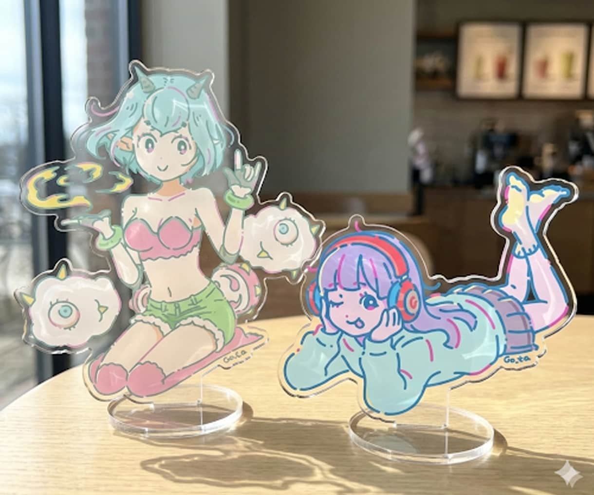 商用可！グッズや配信に映えるイラストを制作します あなたのキャラをグッズ映えするお洒落レトロイラストにします イメージ5