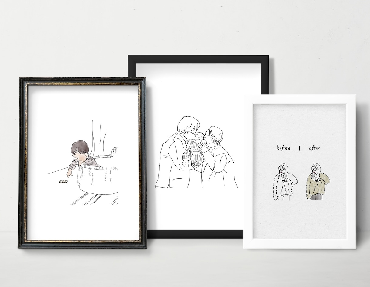 シンプルな似顔絵イラスト描きます ウエディングや入学卒業、SNSのアイコンなどに✴︎ イメージ4