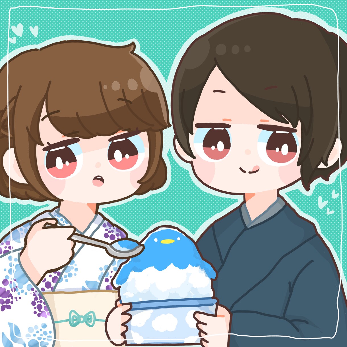 似顔絵等を私の絵柄で描きます 似顔絵カップル、お友達をオリジナルイラストで描きます！ イメージ4