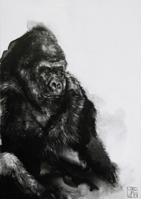 ペットや動物の墨絵のオーダー受けます 墨絵の独特の色味のリアルな世界に一枚だけの絵を描きます！ イメージ6