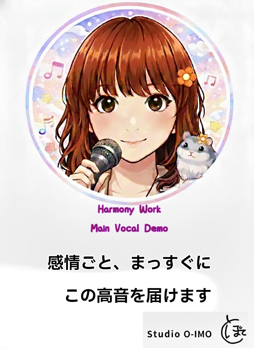 高音対応の仮歌・歌入れ承ります 高音・ハモリが得意な仮歌／ガイドボーカル制作 イメージ3