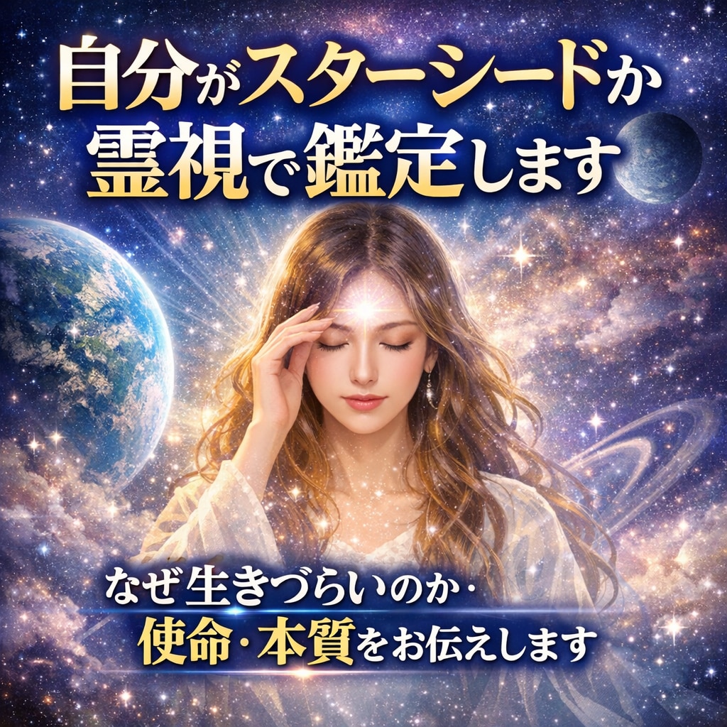 自分がスターシードか霊視で鑑定します なぜ生きづらいのか・使命・本質をお伝えします イメージ1