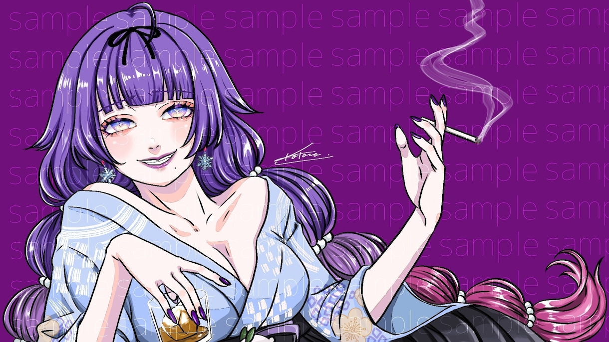 目を惹く！埋もれないMV・サムネ用イラスト描きます 歌い手様必見！MV・サムネ・ジャケ対応！エッジのある可愛さを イメージ6
