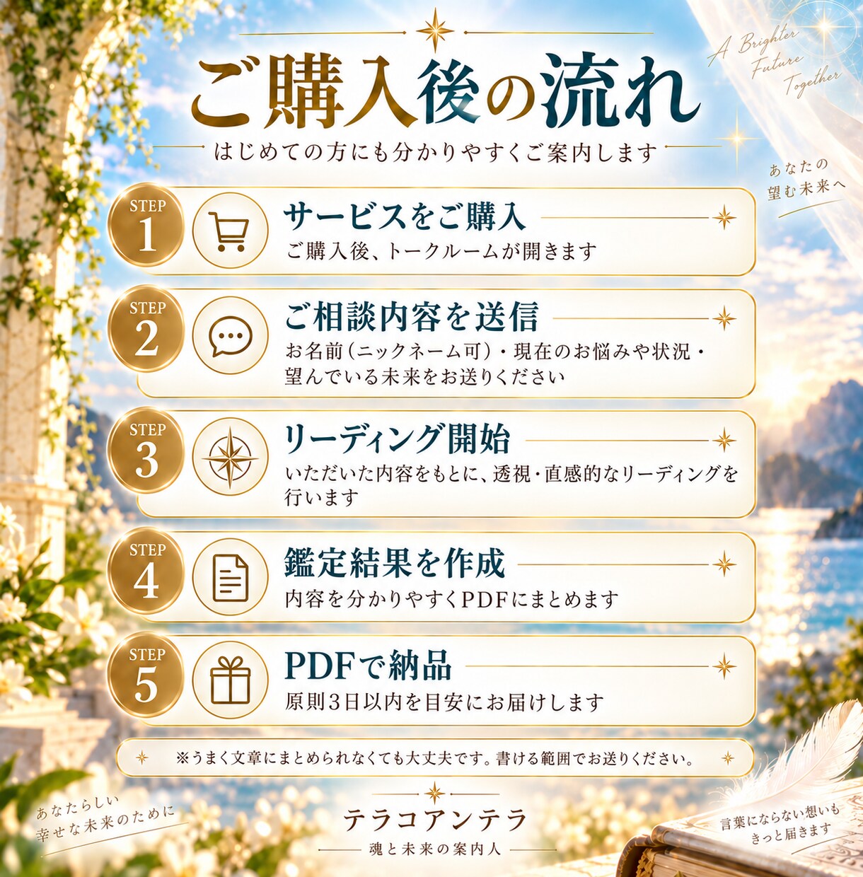 望む未来への羅針盤をリーディングます 迷いをほどき、望む未来への道標をお届けします！ イメージ2