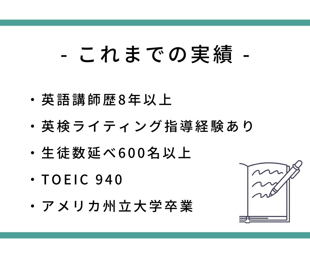 英検3級ライティング：英作文の添削します ☆配点の割合の高いライティング問題を一緒に対策しましょう☆ イメージ5