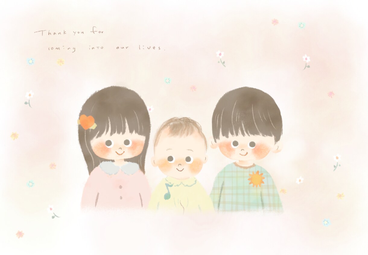ほっこりやさしい似顔絵描きます 商用利用OK◎絵本タッチのあったかいイラストお届けします⚘⠜ イメージ8
