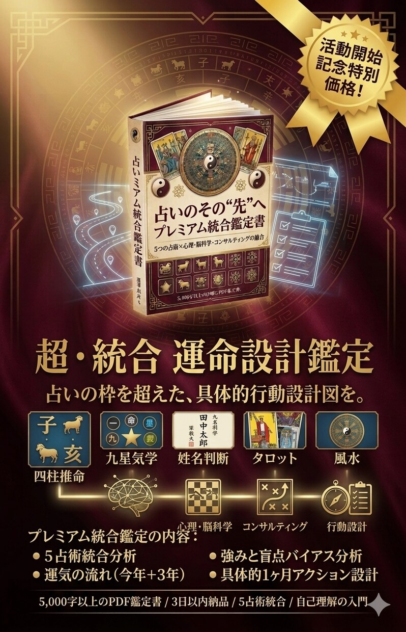 深層鑑定により人生の設計図を作成します 占い結果+心理分析+行動設計とPDFによる鑑定書 イメージ1