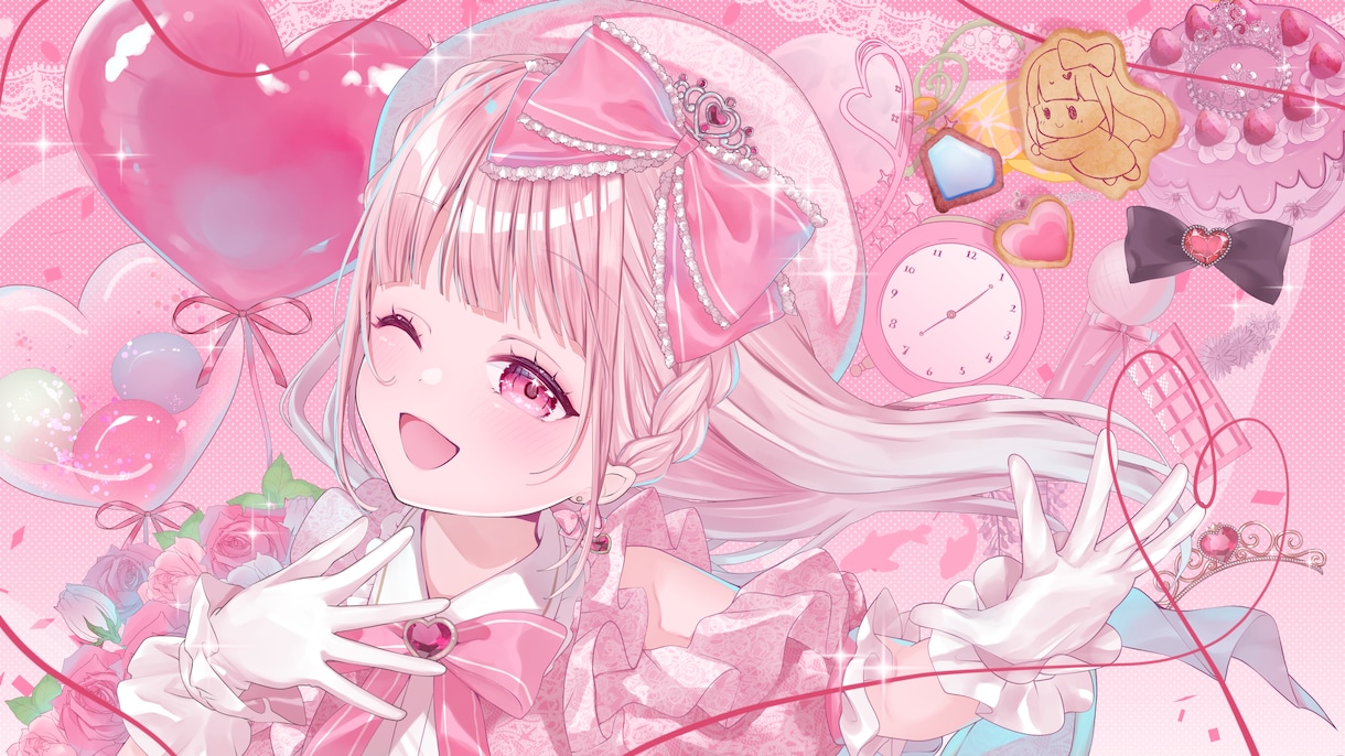 キラキラ×かわいい♡イラスト制作します 歌ってみたなどに♡キラキラ＆透明感のあるかわいいイラスト♡ イメージ2