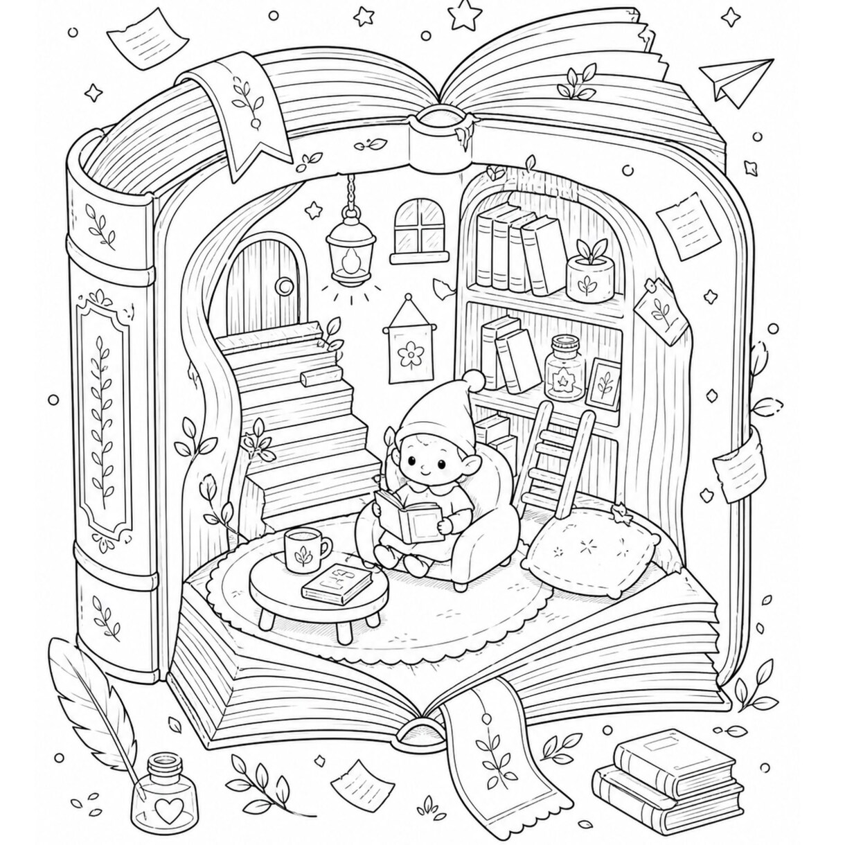 オリジナル塗り絵をオーダーメイドで制作します お子様の知育やプレゼントに！世界に一つの線画イラスト イメージ4