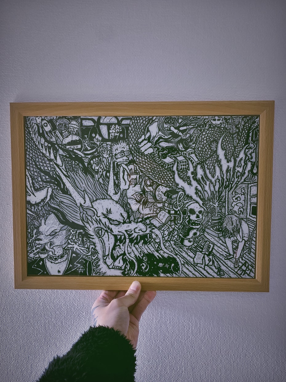 個性的でストリートな線画描きます 挿絵、プレゼント、敷き詰めたイラスト イメージ2