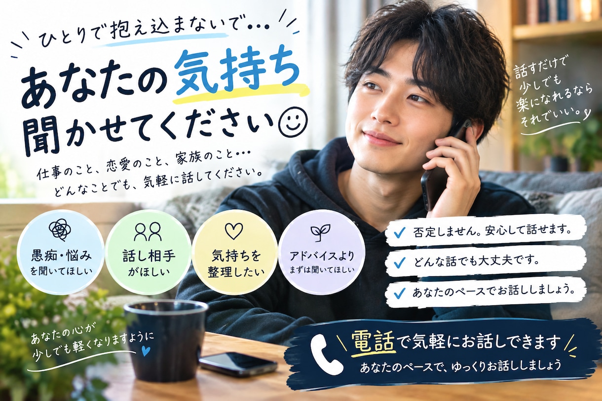 おっさんがどんなことでもお話聞きます 楽しくなければごめんしてね！！ イメージ1