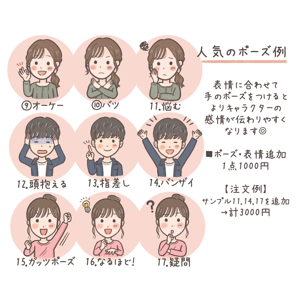 リピーター様限定　表情差分や変更・修正を承ります 以前のイラストの表情を変えたい等ご希望に沿って対応いたします イメージ3