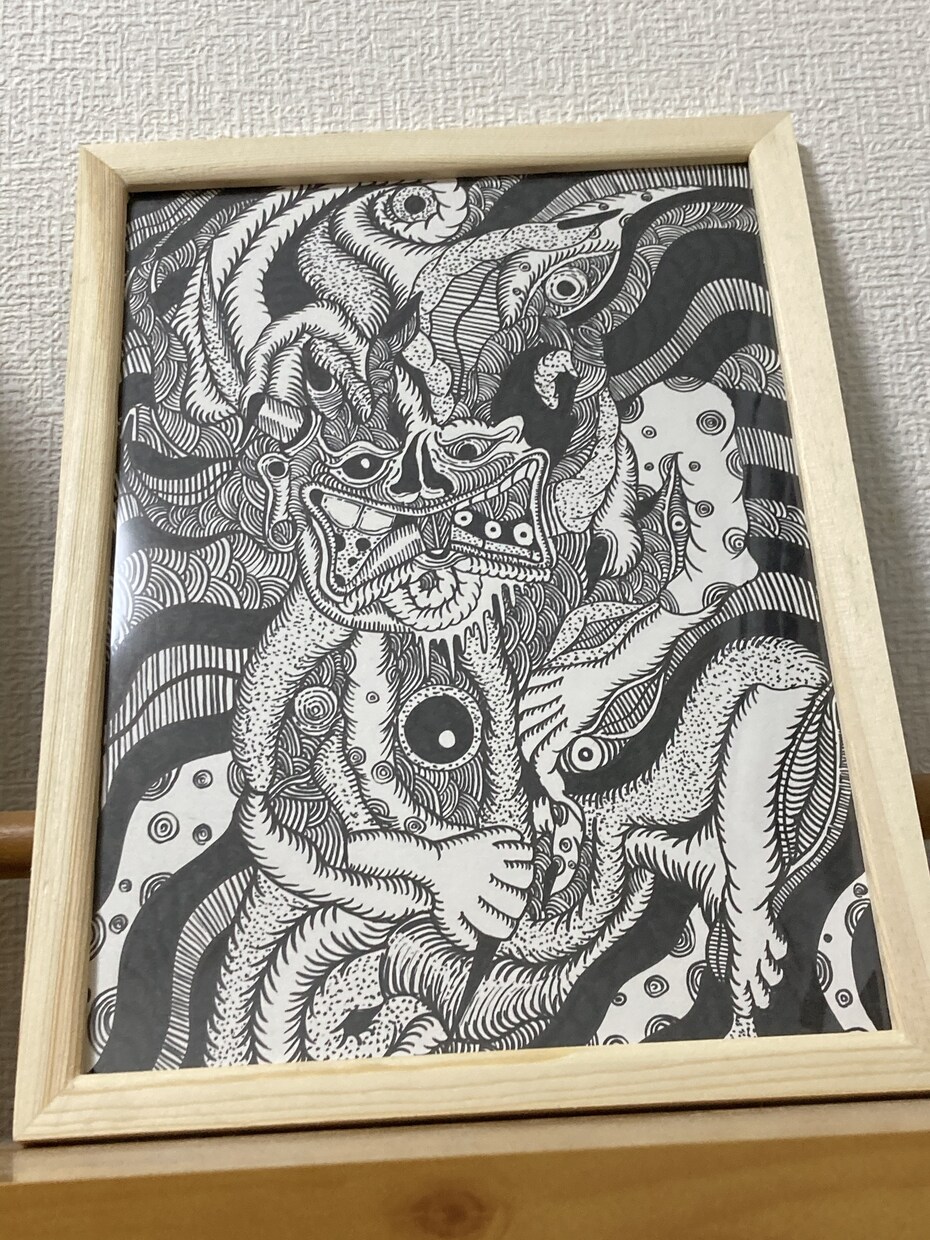 創造画　生原画を販売致します A4サイズの創造画になります。額縁をお付けします イメージ3