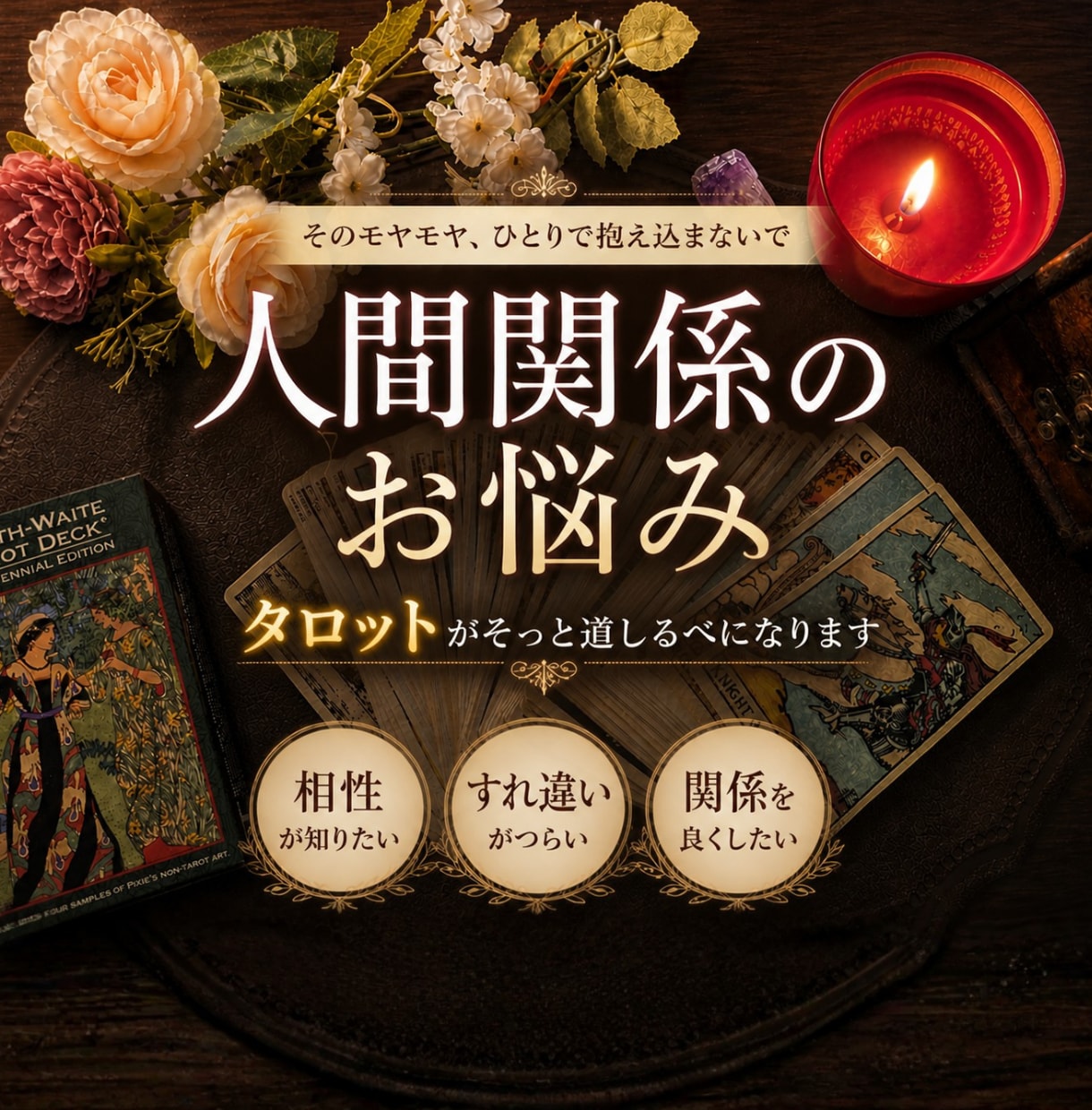 人間関係のお悩みをタロットで読み解きます 見えない本音や関係の流れをカードから読み取ります イメージ1