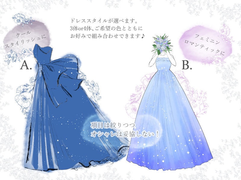 おしゃれなデザインでクイズ用紙を制作します 個性的なドレス当てクイズをお手軽スピーディーに♪ イメージ1