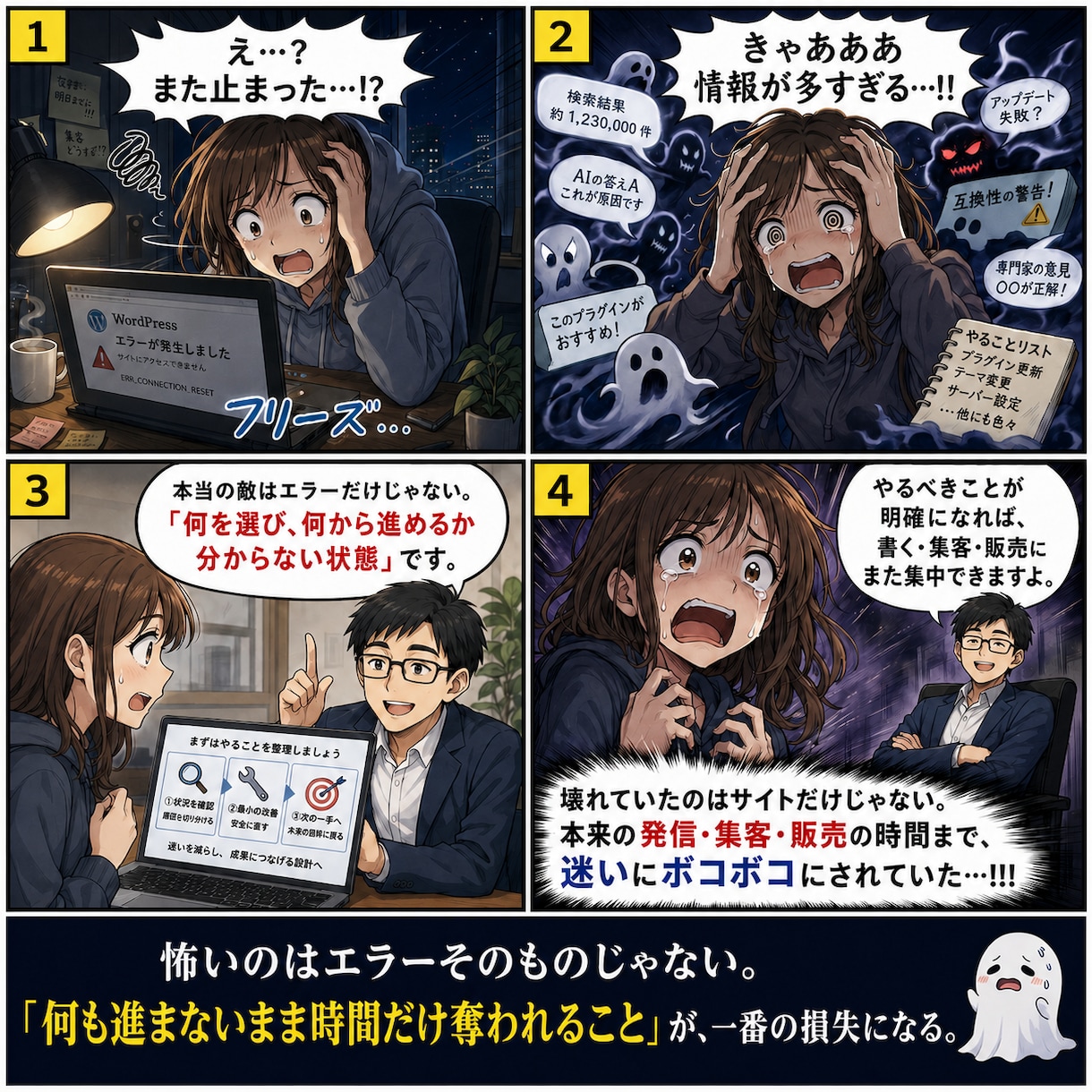 WordPressの困りごとの自力解決を支援します 毎回外注せず自分で解決したい方へ イメージ2