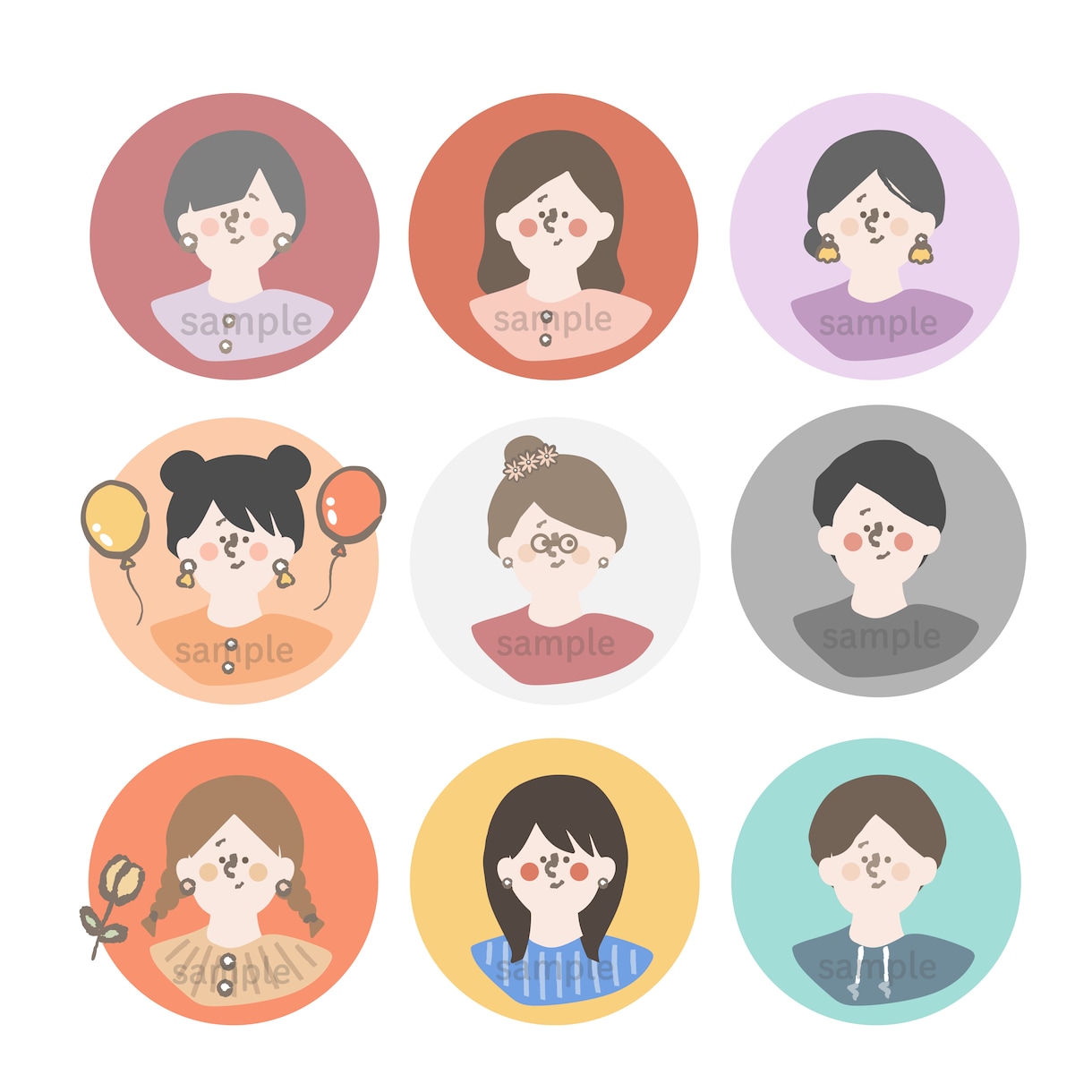 ゆるっとポップ！あなただけのアイコン描きます SNS・ブログ・名刺などでご使用いただけます〜♪ イメージ8