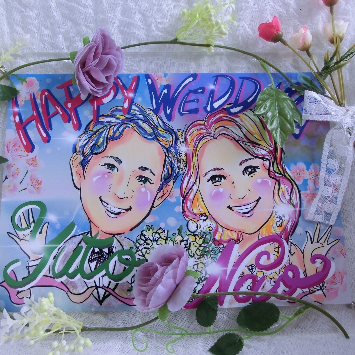 何人でも似顔絵一律5000円で描きます 。ウェルカムボードや結婚祝いなどご希望をお伝えください。 イメージ2