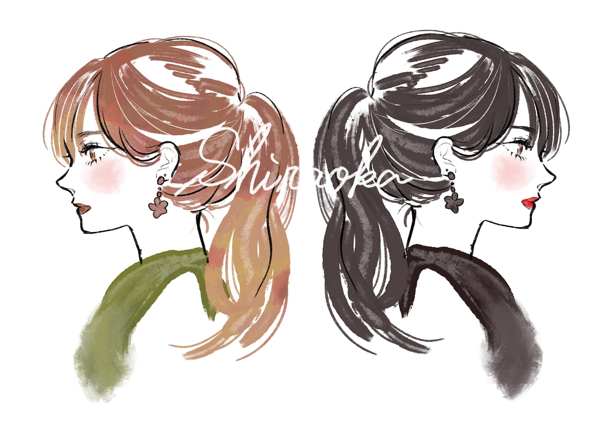 オシャレな水彩画で美容ファッションイラスト描きます 最短即日！商用可能なおしゃれかわいいカットイラスト イメージ6