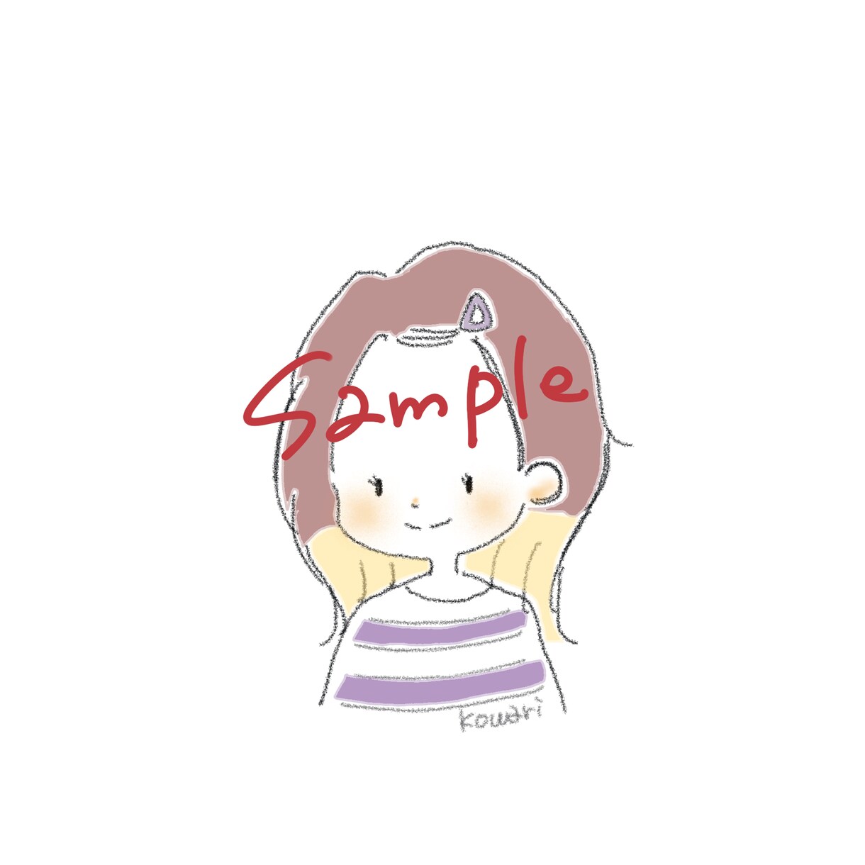 アイコン、似顔絵、ヘッダー作成します ゆるく可愛い絵本のような絵を描きます‼︎ イメージ5