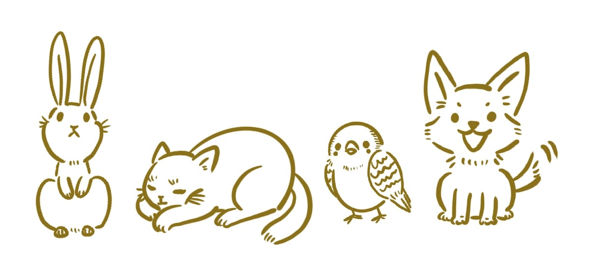 ペット、動物のイラストを描きます ふんわりした優しい雰囲気で描きたいと思います イメージ3