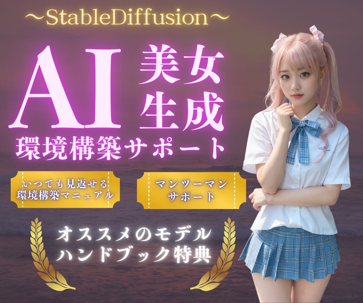 AI美女生成の環境構築サポートをいたします AIの知識なしで簡単に構築できちゃいます！ イメージ1