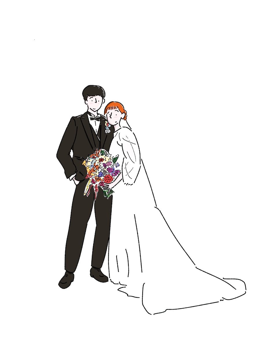 ゆるおしゃれなイラスト描きます 。ウェルカムボード等におすすめ！思い出の写真を優しい絵に。 イメージ9