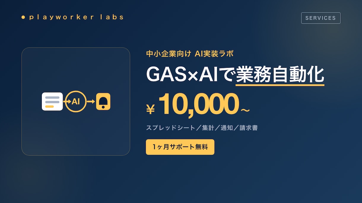GAS×AIスプレッドシート自動化を実装します 業務ヒアリングから運用設計まで丸ごと対応 イメージ1