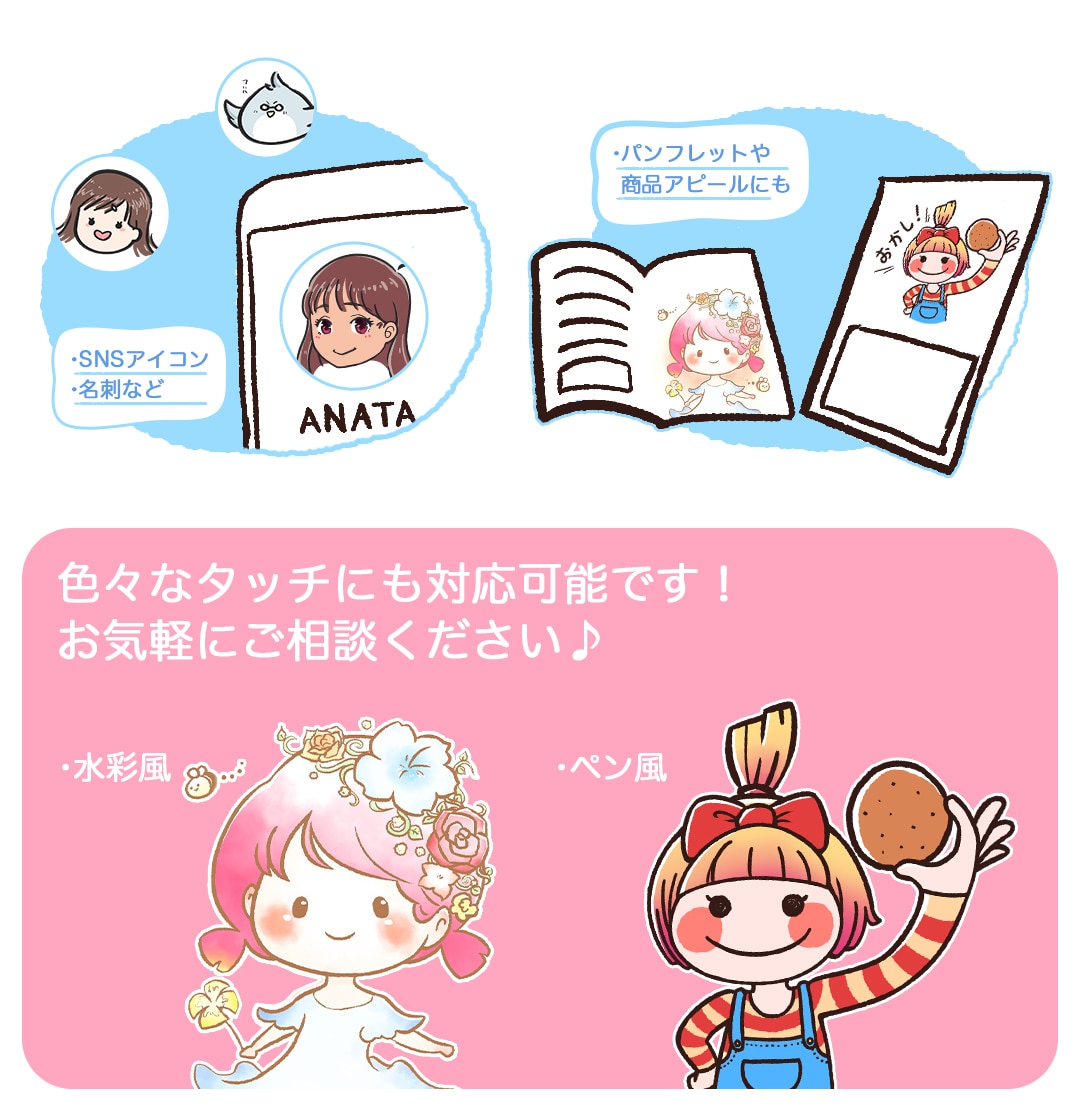 ゆるふわっ！としたイラスト描きます SNSや商品イメージを可愛らしいイラストで華やかに イメージ3