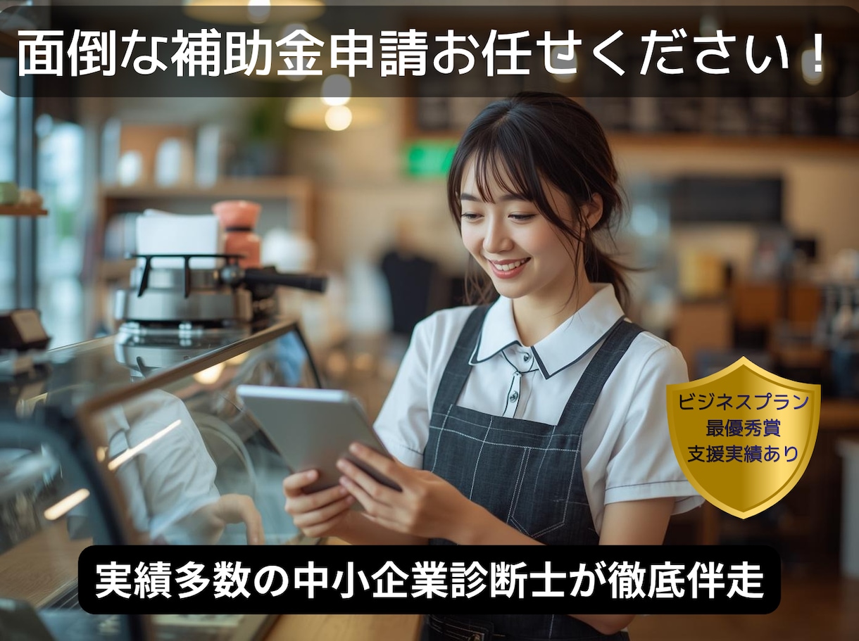 採択率UP！プロが面倒な補助金申請を伴走支援します ビジネスプラン最優秀賞の支援実績あり！プロが徹底サポート イメージ1