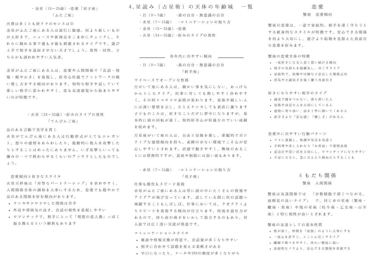 西洋占星術で占います あなたの、本質・適正・仕事・恋愛・総合的な占いをします イメージ3