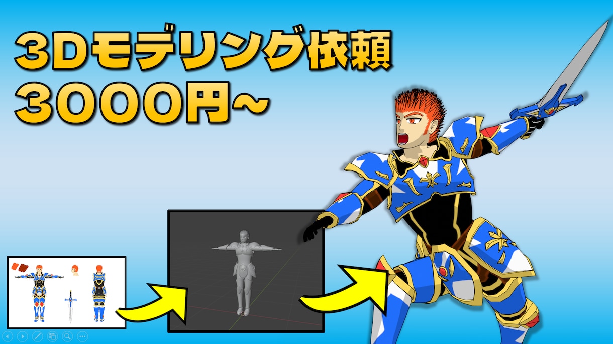 3Dモデリング依頼承ります 小物からアバターまで幅広く対応致します イメージ1