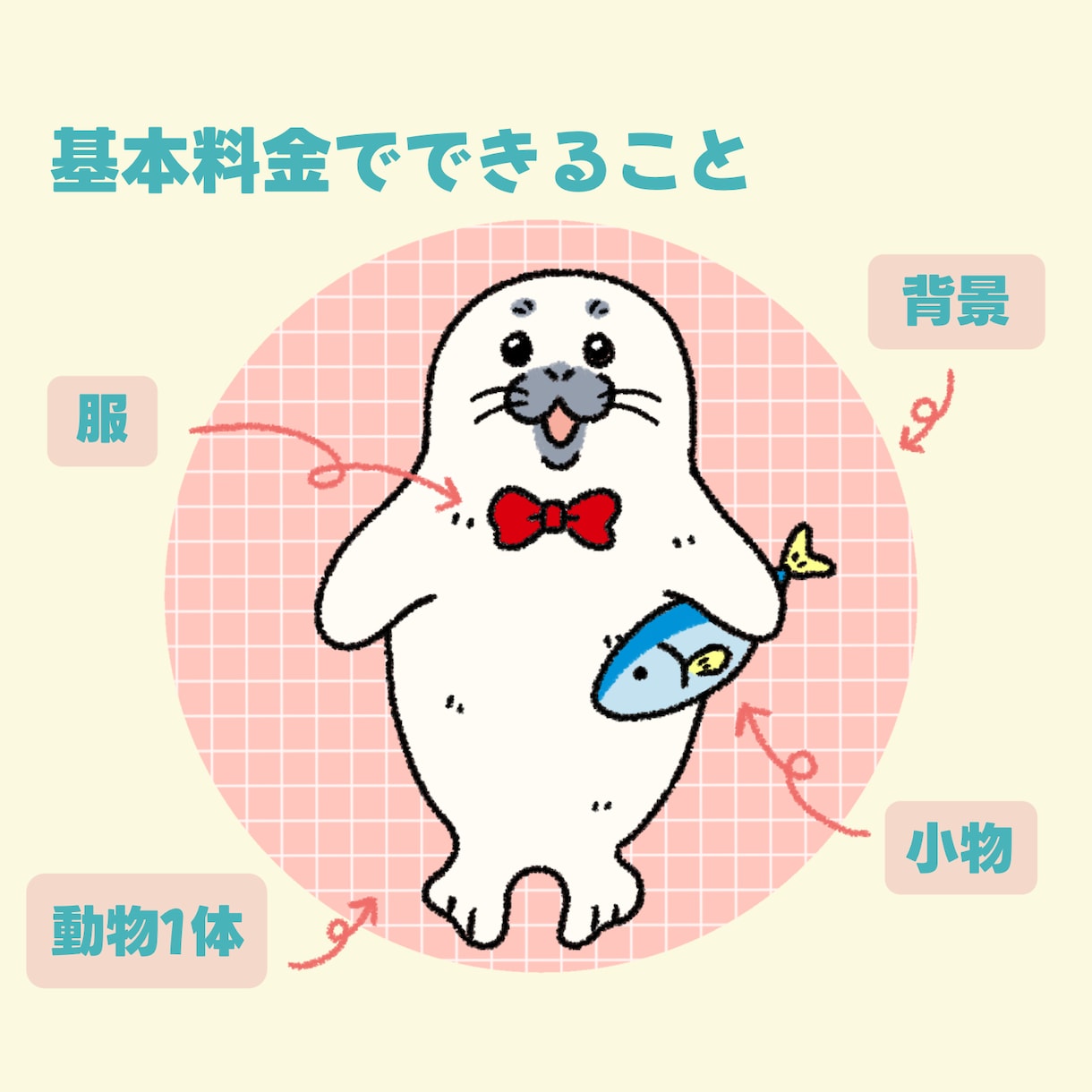 目を惹く！ゆるかわ動物アイコン迅速にお描きします あなただけのポップ〜シュールなキャラ作成！即納◎修正無制限◎ イメージ1