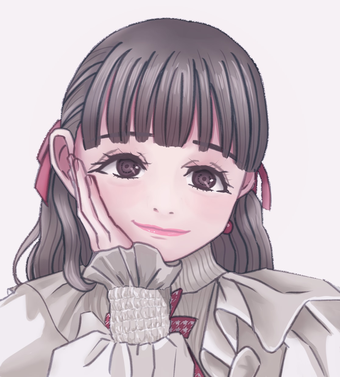 SNSの女の子のアイコン描きます 1500円でかわいいアイコン☆ イメージ1