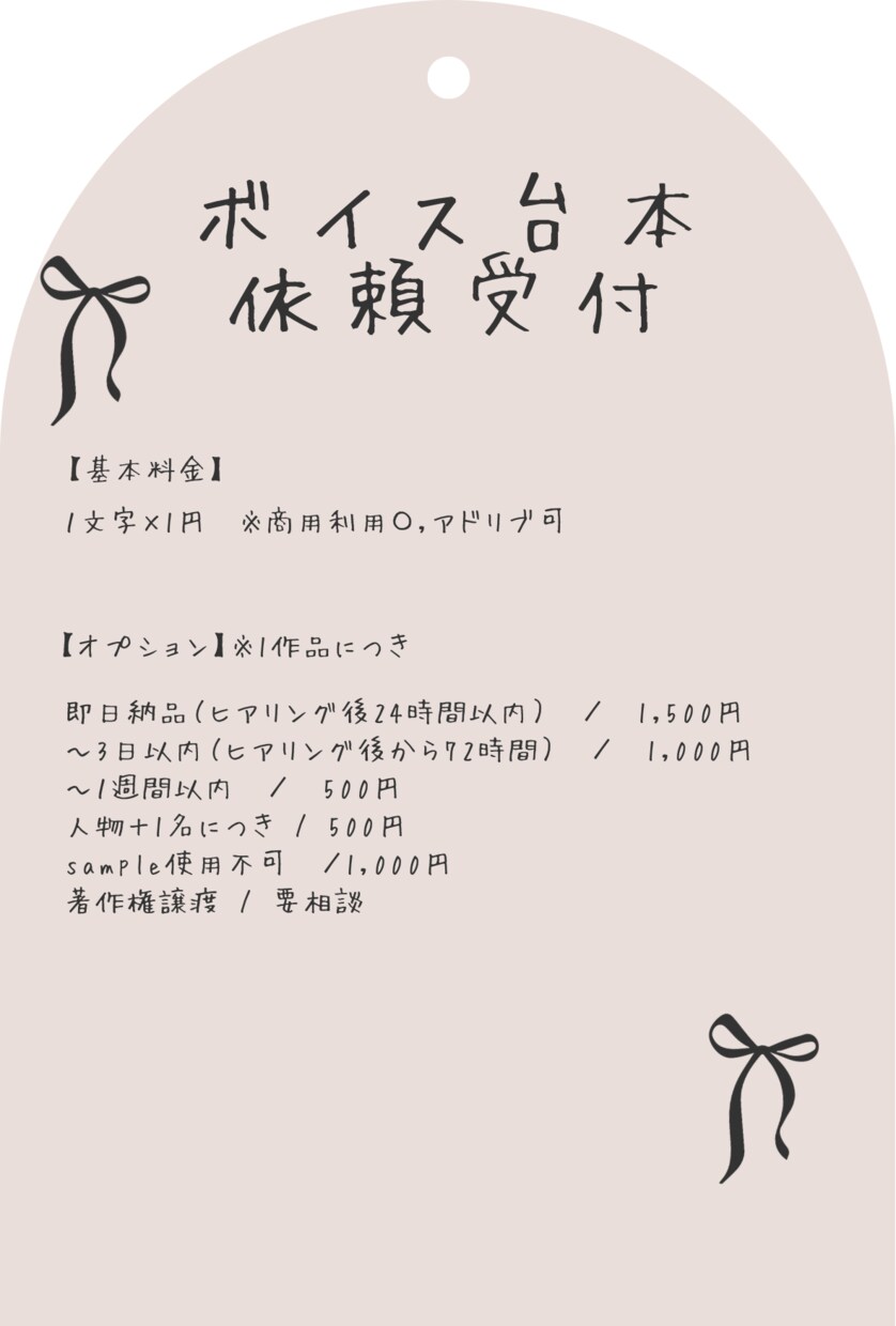 あなただけのオリジナルボイス台本作成します キャラクタへの高い解像度であなただけのオリジナル台本を イメージ1