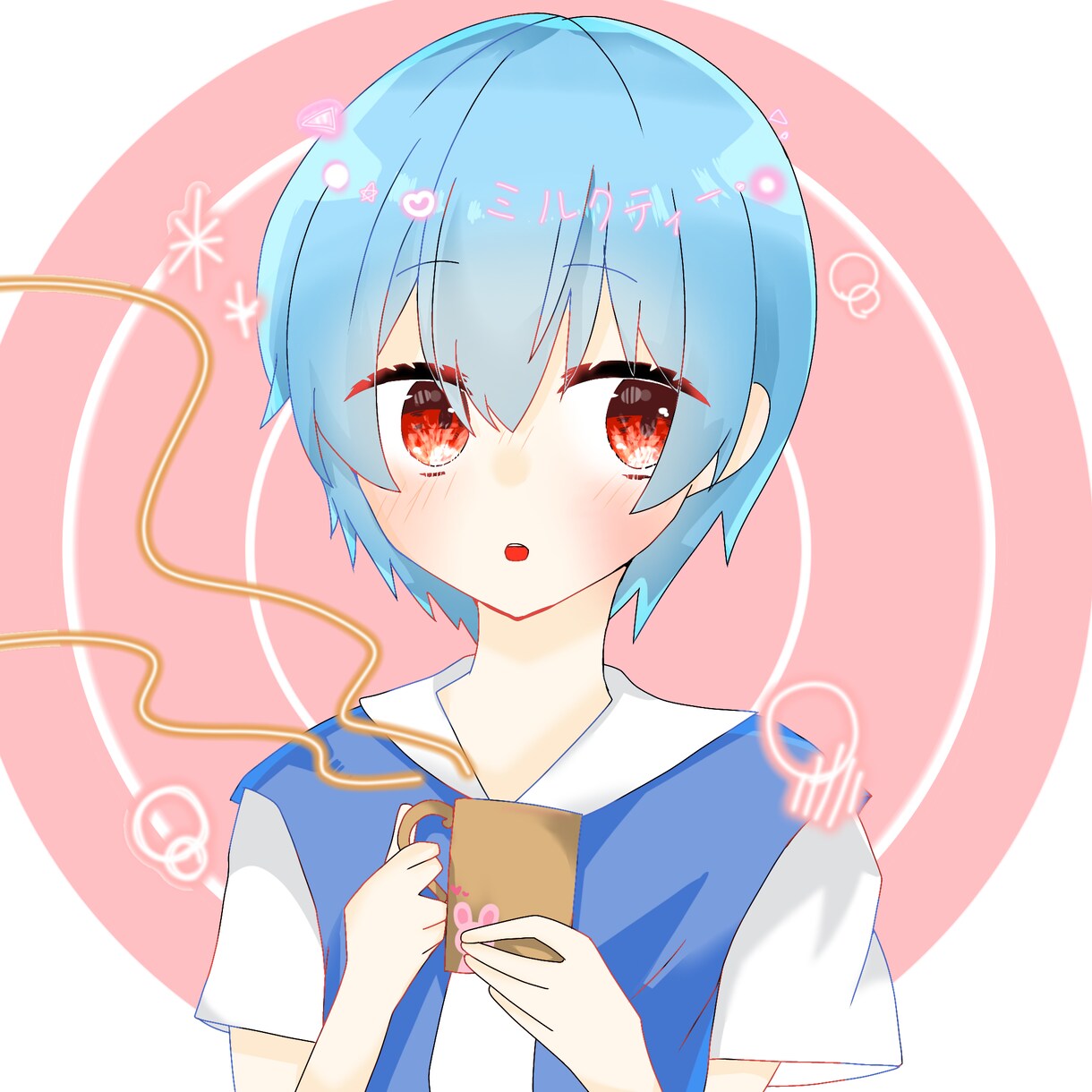 キラキラの可愛いSNSアイコン描きます 宝石のようなキラキラの絵や細かな髪の可愛いアイコンを描きます イメージ4