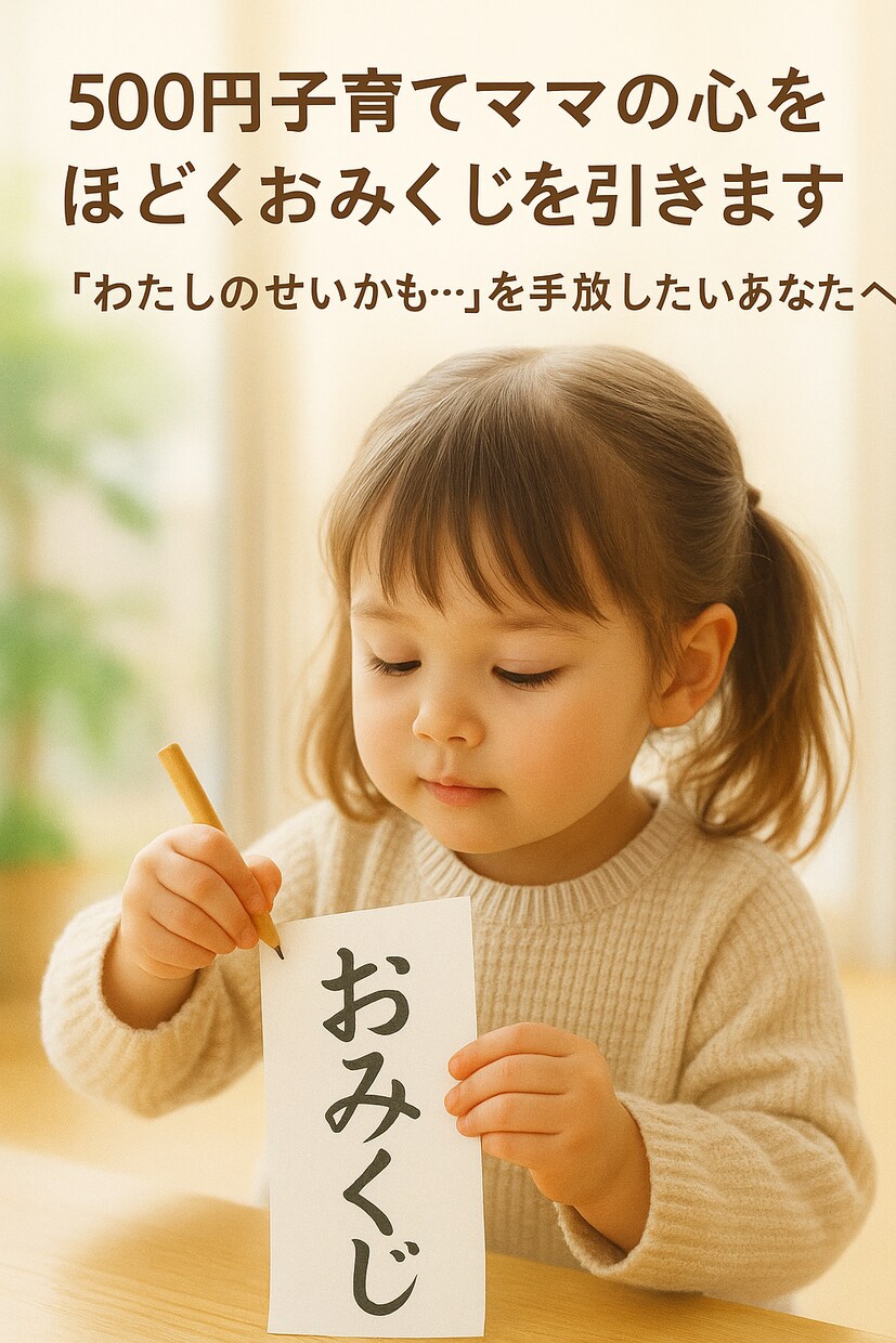 500円子育てママの心をほどくおみくじを引きます 「わたしのせいかも…」を手放したいあなたへ イメージ1