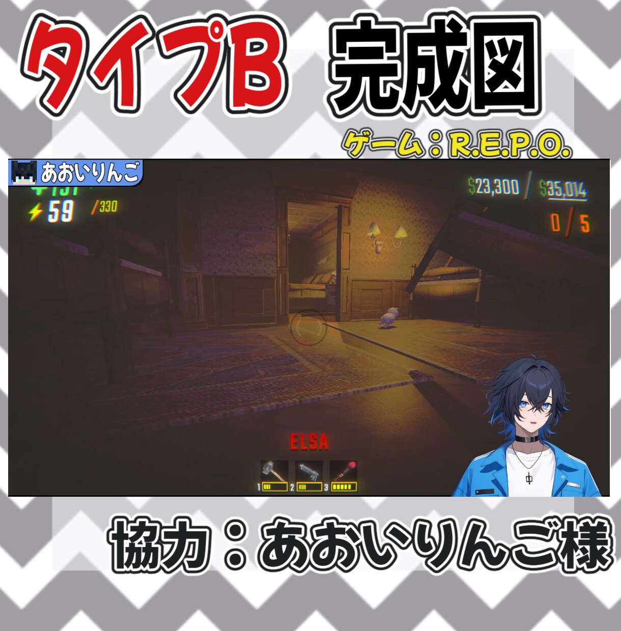 ゲーム実況などの視点表示ネームプレートを制作します ゲーム実況や複数人動画に使える透過PNG素材を制作します イメージ4