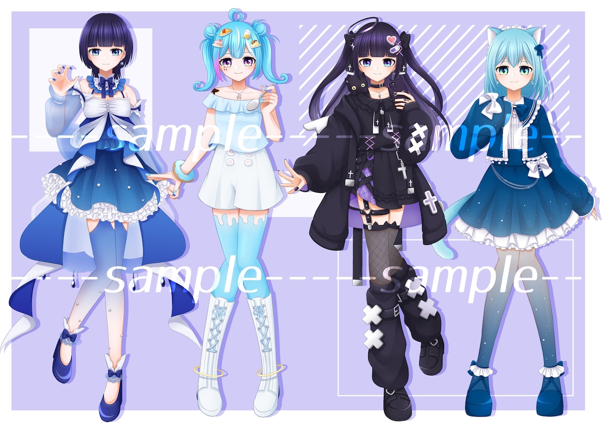 IRIAM用立ち絵を制作致します 目を惹く綺麗な立ち絵を制作致します。 イメージ6