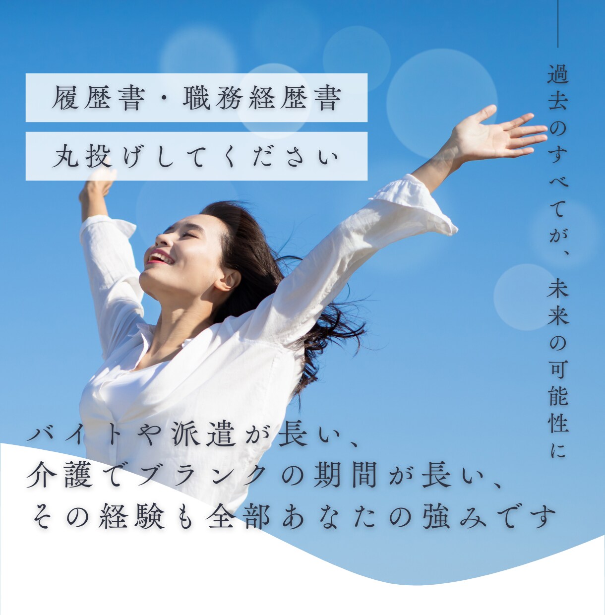 派遣・バイトでも受かる履歴書・職務経歴書を作ります キャリアの再出発を全力サポート！職歴が多い方でも追加料金なし イメージ1