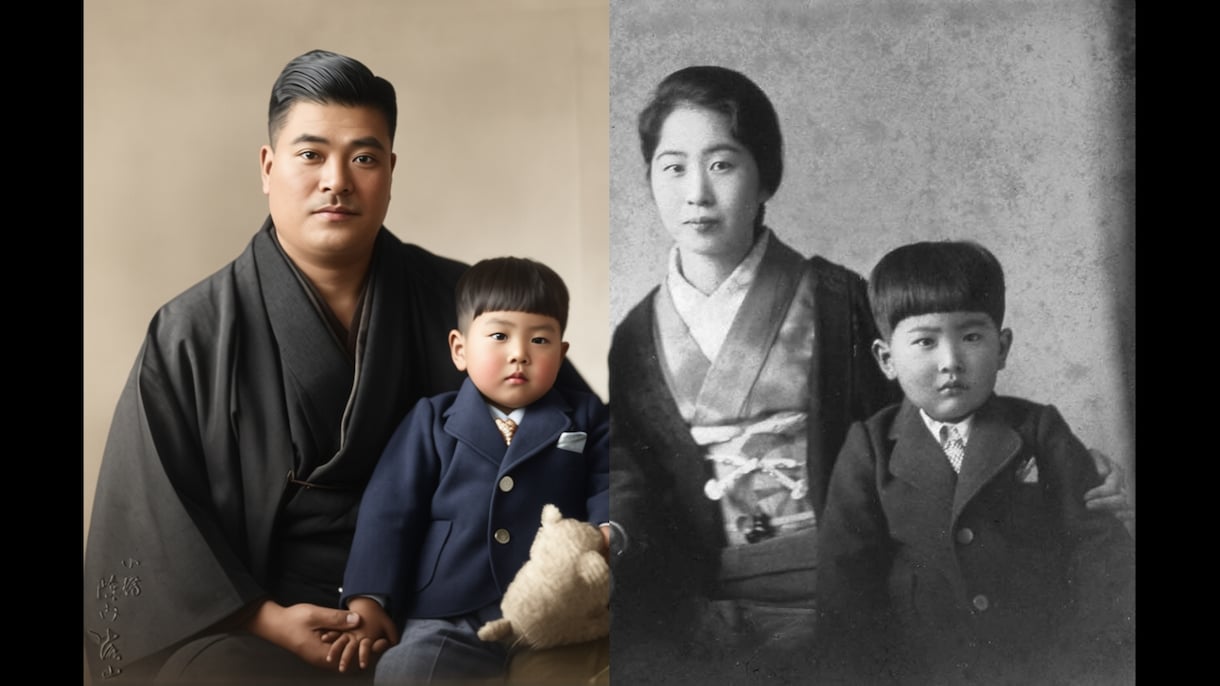白黒写真をAIでカラー化します 明治・大正・昭和の古い家族写真を鮮やかに蘇らせます イメージ1