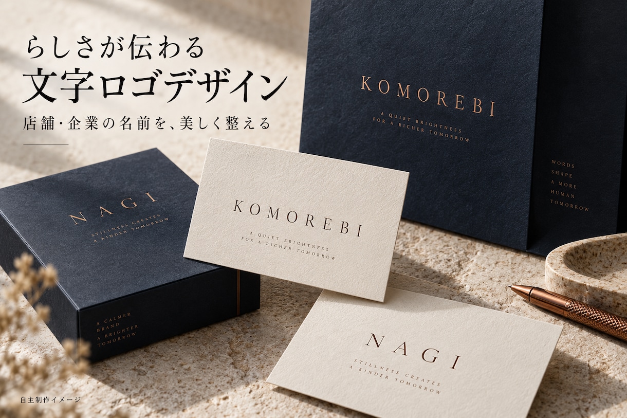 店舗や企業らしさが伝わる文字ロゴを制作します 名前を美しく整える。看板やWebでも使いやすいロゴ イメージ1