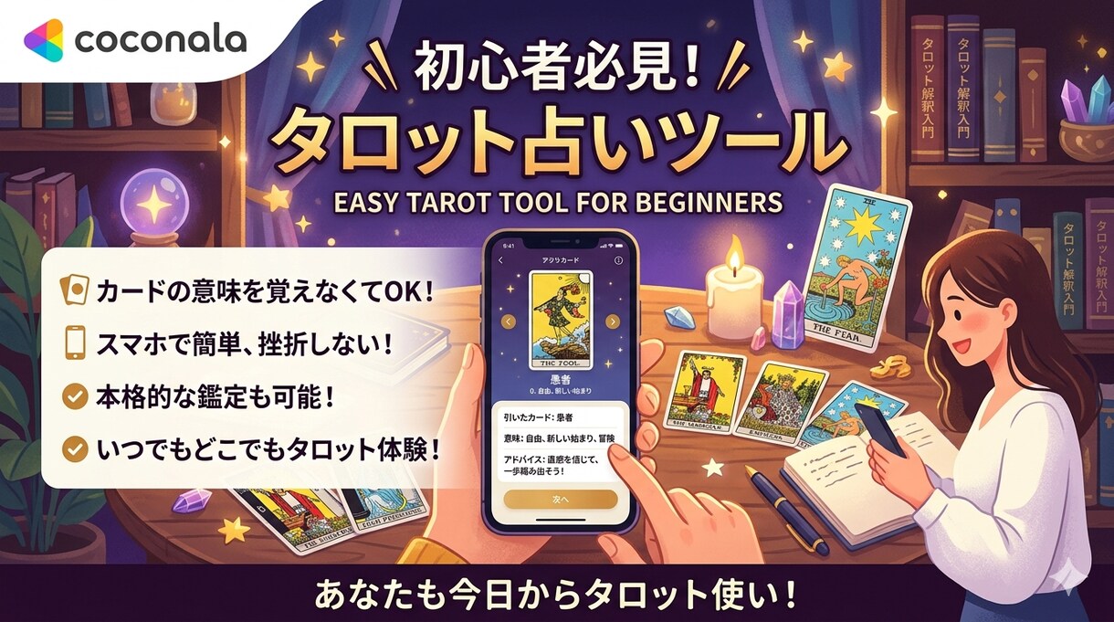 暗記不要！現役占師のタロット鑑定支援ツールます 暗記ゼロで今日から始める副業タロット鑑定 イメージ1